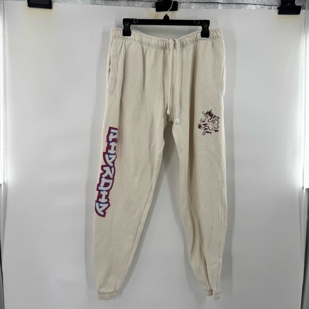 Ripndip Cream Joggers with Graphic Design XL